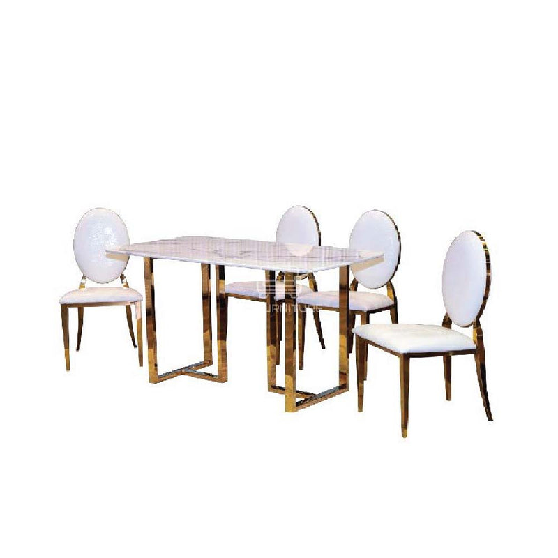 ชุดโต๊ะอาหารหินอ่อน 4 ที่นั่ง แองเจร่า / Angela Dining Set (4 Seater)