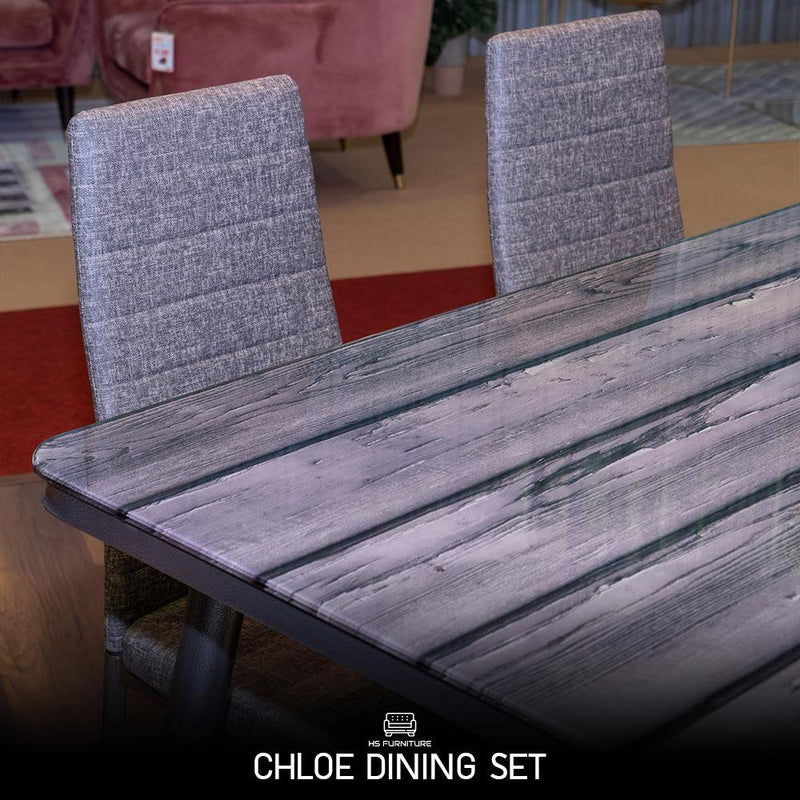 ชุดโต๊ะอาหารกระจก 6 ที่นั่ง โคล / Chloe Dining Set - HS Furniture Mall