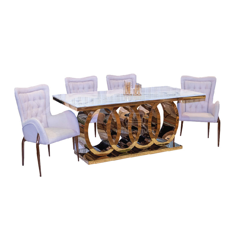ชุดโต๊ะอาหารหินอ่อน วาเลนติน่า VII / Valentina VII Dining Set