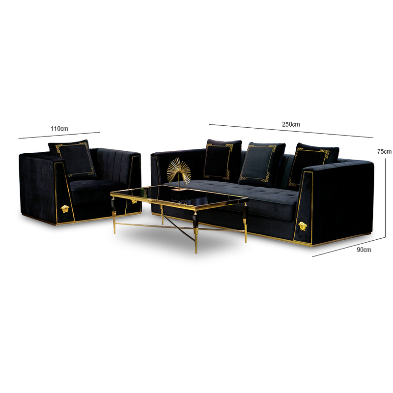 ชุดโซฟา เมเบล (สีดำ) / Mabel Sofa Set (Black)